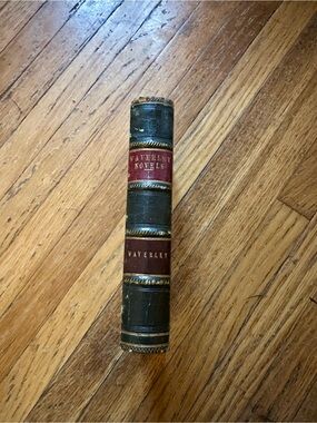 Antique 1829 Waverley Novels Vol. I by Sir Walter Scott Leather Book